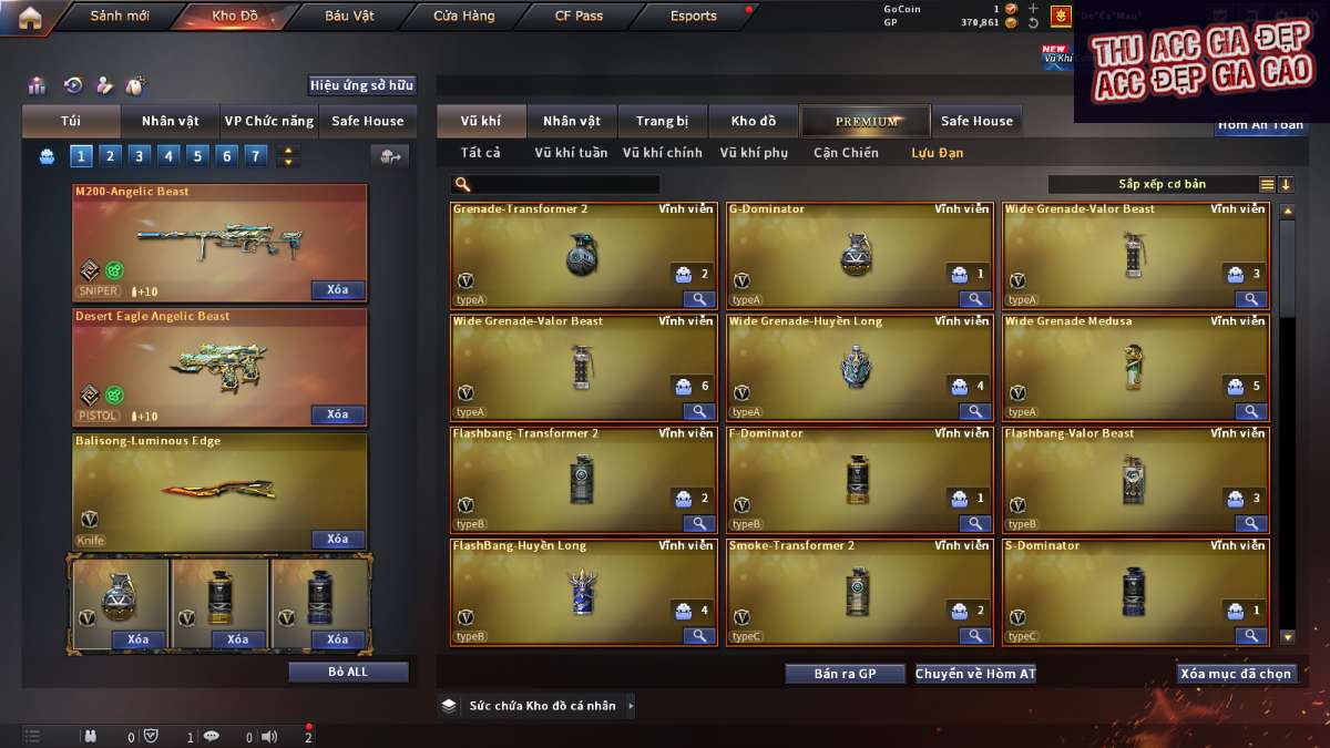 shop acc cf uy tin gia re